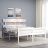 vidaXL Senior Bed without Mattress White 160x200 cm Solid Wood