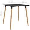 vidaXL Dining Table Black 80x80x75 cm Metal