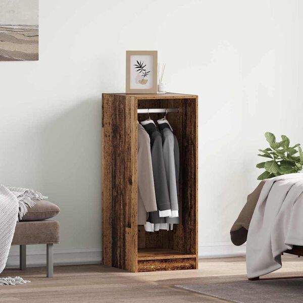 vidaXL Wardrobe with Shelf with Storage Old Wood 41 x 48 x 102 cm