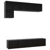 vidaXL 5 Piece TV Cabinet Set Black Engineered Wood
