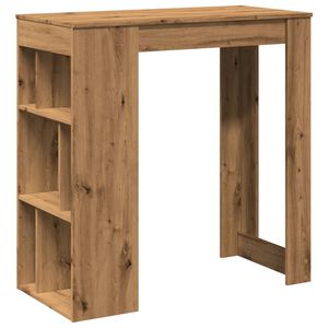 vidaXL Bar Table with Racks Artisan Oak 102x50x103.5cm Engineered Wood