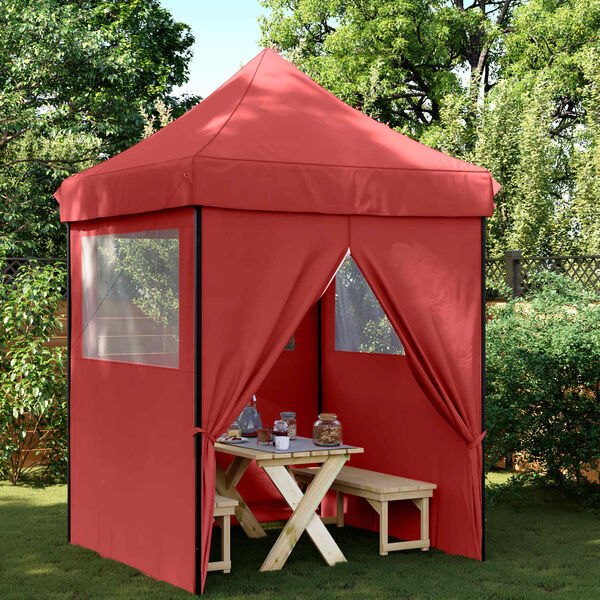 vidaXL Party Tent Folding Burgundy 200 x 200 x 306 cm Oxford Fabric