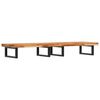 vidaXL Basin Shelf Wall Mounted Steel and Solid Wood Acacia