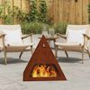 vidaXL Fire Pit Brown 50 x 50 x 51 cm Weathering Steel