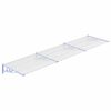 vidaXL Door Canopy Grey and Transparent 358,5x90 cm Polycarbonate