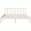 vidaXL Extra Long Bed Frame without Mattress White 160x210 cm Solid Wood Pine