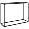 vidaXL Console Table Black 100x35x75 cm Tempered Glass