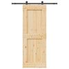 vidaXL Sliding Door with Hardware Set 85x210 cm Solid Wood Pine