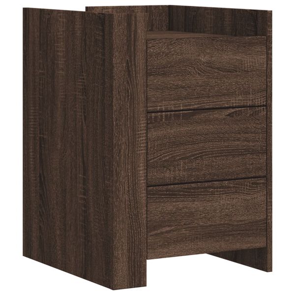 vidaXL Bedside Cabinet Brown Oak 45x50x65 cm Engineered Wood