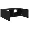 vidaXL TV Wall Cabinet Black Oak 80 x 35 x 31 cm Engineered Wood