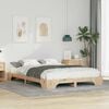 vidaXL Bed Frame Brown 140 x 210 cm Solid Pine Wood