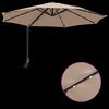vidaXL Garden Parasol Taupe 248 x 248 x 148 cm Polyester and Steel