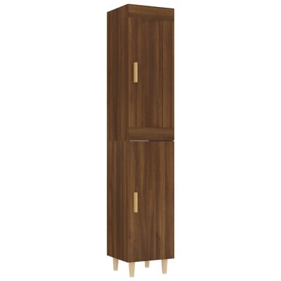 vidaXL Highboard Brown Oak 35x34x180 cm Engineered Wood