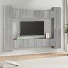 vidaXL 10 Piece TV Cabinet Set Grey Sonoma Engineered Wood