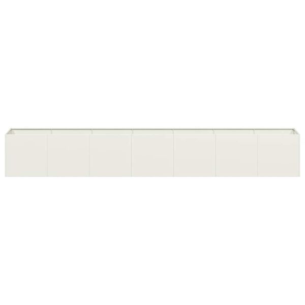 vidaXL Planter White 280x40x40 cm Cold-rolled Steel