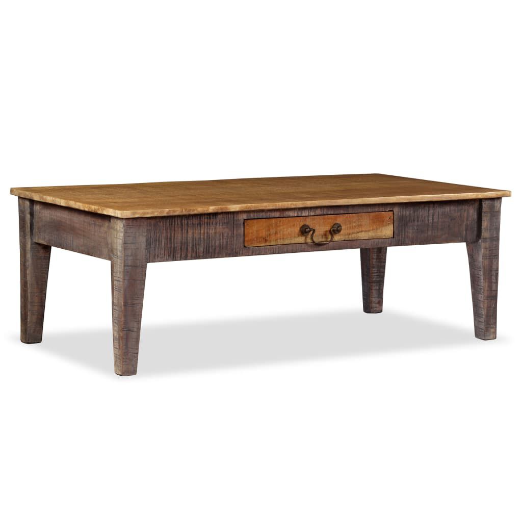 Vintage solid sales wood coffee table