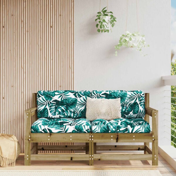 vidaXL Garden Corner Sofas 2 pcs Impregnated Wood Pine