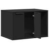 vidaXL Cat Litter Box Enclosure Black 60x40x40 cm Engineered Wood