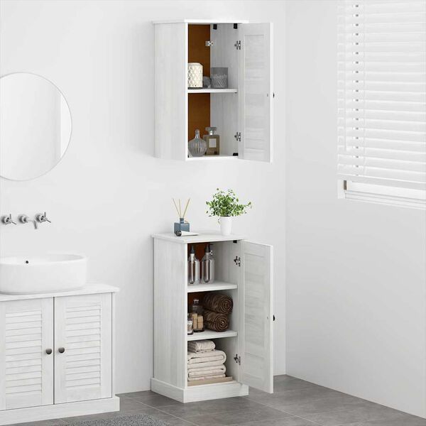 vidaXL Bathroom Furniture Set VIGO 2 pcs White and Antique White