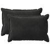 vidaXL Cushion Cover 2 pcs HOUTEN Black 30 x 50 cm Velvet