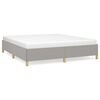 vidaXL Bed Frame without Mattress Light Grey 180x200cm Super King Fabric