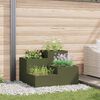 vidaXL Garden Planter Olive green 80 x 80 x 60 cm Steel