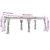 vidaXL Gazebo with Mesh Walls Cream 6x3 m Steel