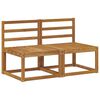 vidaXL 2 Piece Outdoor Middle Sofa Solid Acacia Wood Natural