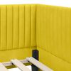 vidaXL Corner Bed Frame with Headboard Yellow 100 cm x 200 cm Velvet