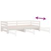 vidaXL Pull-out Day Bed without Mattress White 2x(90x190) cm
