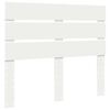 vidaXL Bed Frame with Headboard White 135 x 190 cm Solid Pine Wood