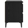 vidaXL Bedside Cabinet Black oak 40 x 35 x 50 cm Engineered wood