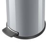 Hailo Pedal Bin Solid M 12L Silver with Galvanized Inner Bin