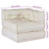 vidaXL Modular Sofa 2 pcs Cream 140 x 70 x 56 cm Fabric