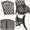 vidaXL Garden Dining Set 5 pcs Bronze Aluminium