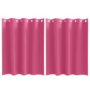 vidaXL Blackout Curtains with Rings 2 pcs Bright Pink 140 x 140 cm