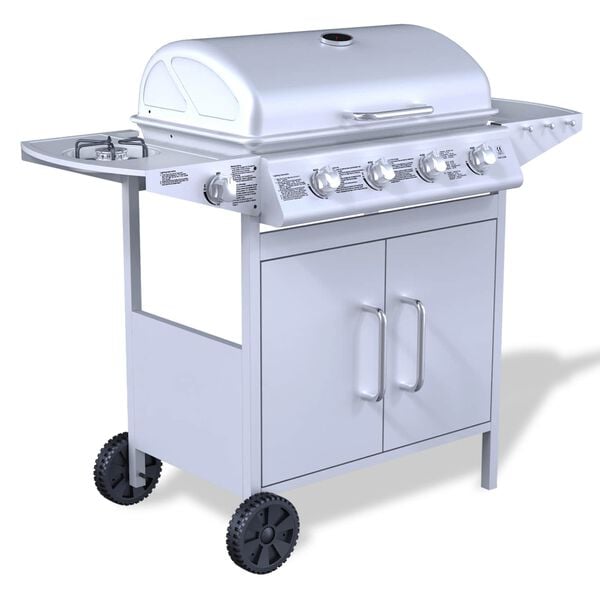vidaXL Outdoor Grills Silver Stainless Steel