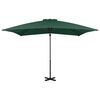 vidaXL Cantilever Garden Parasol with Aluminium Pole Green 250x250 cm