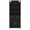 vidaXL Highboard Black Oak 69.5 x 34 x 180 cm Engineered Wood