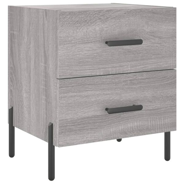 vidaXL Bedside Cabinet Grey Sonoma 40x35x47.5 cm Engineered Wood