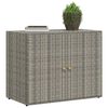vidaXL Garden Storage Cabinet Grey 100x55.5x80 cm Poly Rattan