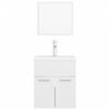 vidaXL Bathroom Furniture Set High Gloss White Engineered Wood