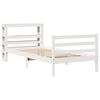 vidaXL Bed Frame without Mattress White 90x190 cm Single Solid Wood Pine