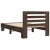 vidaXL Bed Frame without Mattress Brown Oak 100x200 cm