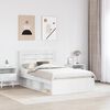 vidaXL Bed Frame with Headboard White 120 x 200 cm Solid Pine Wood