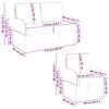 vidaXL Sofa Sets with Cushion 3 pcs Wine Red 115 x 56 x 80 cm Plywood