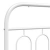 vidaXL Metal Replace Headboard White 193 cm