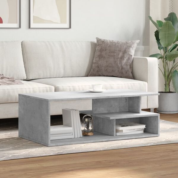 vidaXL Coffee Table Concrete Grey 102x55x35 cm Engineered Wood