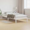 vidaXL Bed Frame White 215.5 x 105.5 x 69.5 cm Solid Pine Wood
