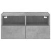 vidaXL TV Wall Cabinet Concrete Grey 60x30x30 cm Engineered Wood